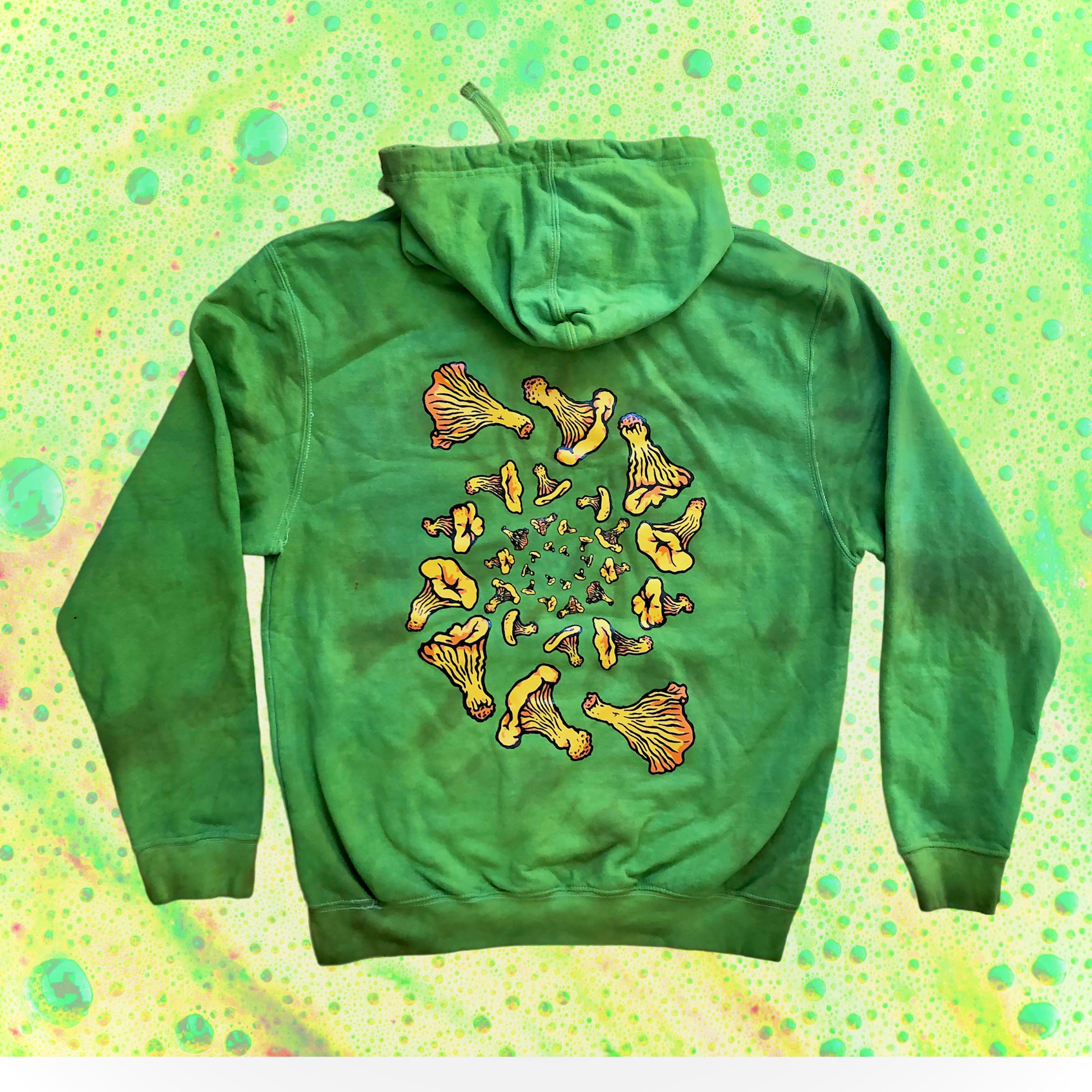  Grateful Dead Hoodie Wood Bears Green Hoody, Medium